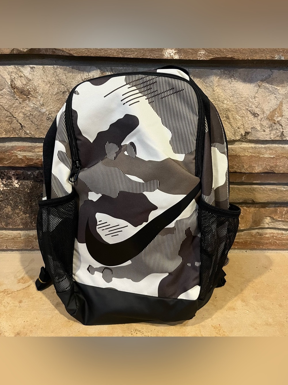 Nike Camouflage Black & White Backpack